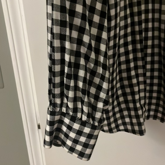 Loft gingham long sleeve blouse - Picture 4 of 5